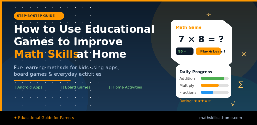 How to Use Educational Games to Improve Math Skills at Home (Step-by-Step Guide)